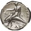 Image 2 : ANCIENT GREEK, Calabria, Taras, AR didrachm, ca. 302-280 BC, "boy on dolphin," NGC XF.