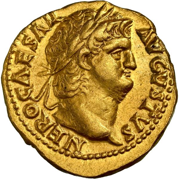 ANCIENT ROMAN, Roman Empire, AV aureus, Nero, 54-68 AD, NGC XF / strike 5/5, surface 4/5 (brushed).