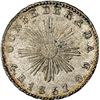 Image 1 : ARGENTINA (Córdoba), 4 reales, 1851, small sunface, NGC MS 62.