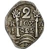 Image 1 : ARGENTINA (La Rioja), "imitation cob" 2 reales, 1822, very rare, NGC XF details / tooled.