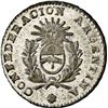 Image 1 : ARGENTINA (La Rioja), ½ real, 1854 B, CONFEDERACION obverse, CRED PUB reverse, NGC MS 65.