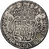 Image 2 : BOLIVIA, Potosí, pillar 8 reales, Charles III, 1767 JR, six-petal rosette below shield, rare, ex-Alm
