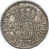 Image 2 : BOLIVIA, Potosí, pillar 2 reales, Charles III, 1767 JR, dot above mintmark, NGC XF 45, finest known 