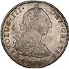 Image 1 : BOLIVIA, Potosí, bust 8 reales, Charles III, 1774 JR, NGC MS 62.