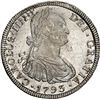 Image 1 : BOLIVIA, Potosí, bust 8 reales, Charles IV, 1793 PR, NGC MS 63+, "top pop."