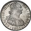 Image 1 : BOLIVIA, Potosí, bust 8 reales, Charles IV, 1803 PJ, NGC MS 61, "top pop," ex-Almenara.
