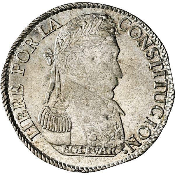 BOLIVIA, Potosí, 4 soles, 1830 JL, NGC MS 63.