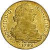 Image 1 : CHILE, Santiago, gold bust 8 escudos, Charles III, 1782/71 DA, NGC AU 50 (Colección Val y Mexía Labe
