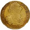 Image 1 : CHILE, Santiago, gold bust 8 escudos, Charles III, 1788 DA, NGC AU 53.