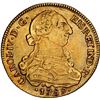 Image 1 : CHILE, Santiago, gold bust 8 escudos, Charles IV transitional (bust of Charles III, ordinal IV), 178