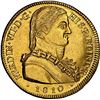 Image 1 : CHILE, Santiago, gold bust 8 escudos, Ferdinand VII ("admiral bust"), 1810 FJ, NGC AU 55 (Colección 