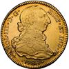 Image 1 : CHILE, Santiago, gold bust 4 escudos, Charles III, 1786 DA, very rare, NGC AU 50, finest and only ex