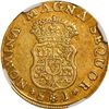 Image 2 : CHILE, Santiago, gold bust 2 escudos, Ferdinand VI (bust of Philip V), 1758 J, extremely rare, NGC A