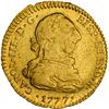 Image 1 : CHILE, Santiago, gold bust 2 escudos, Charles III, 1777/6 DA, very rare, PCGS VF20, finest and only