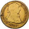 Image 1 : CHILE, Santiago, gold bust 1 escudo, Charles III, 1788 DA, very rare, NGC VF 30, finest and only exa