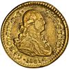 Image 1 : CHILE, Santiago, gold bust 1 escudo, Charles IV, 1801 AJ, extremely rare, NGC VF 30, finest and only