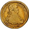 Image 1 : CHILE, Santiago, gold bust 1 escudo, Ferdinand VII (bust of Charles IV), 1817 FJ, NGC VF details / c