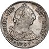 Image 1 : CHILE, Santiago, bust 8 reales, Charles III, 1787 DA, rare, NGC XF details / spot removals (Colecció