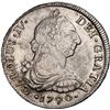 Image 1 : CHILE, Santiago, bust 8 reales, Charles IV transitional (bust of Charles III, ordinal IV), 1790 DA, 