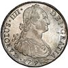 Image 1 : CHILE, Santiago, bust 8 reales, Charles IV, 1796 DA, NGC AU 55 (Colección Val y Mexía Label).