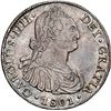 Image 1 : CHILE, Santiago, bust 8 reales, Charles IV, 1801 AJ, NGC AU 55 (Colección Val y Mexía Label).