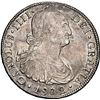 Image 1 : CHILE, Santiago, bust 8 reales, Charles IV, 1802 JJ, NGC AU 58 (Colección Val y Mexía Label).