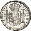 Image 2 : CHILE, Santiago, bust 8 reales, Charles IV, 1806 FJ, NGC UNC details / cleaned (Colección Val y Mexí