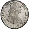 Image 1 : CHILE, Santiago, bust 8 reales, Charles IV, 1808 FJ, NGC AU 55 (Colección Val y Mexía Label).