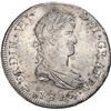 Image 1 : CHILE, Santiago, bust 8 reales, Ferdinand VII, 1816 FJ, NGC AU 53.