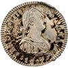 Image 1 : CHILE, Santiago, bust 1 real, Ferdinand VII (bust of Charles IV), 1817 FJ, PCGS AU details / cleaned