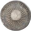 Image 2 : CHILE, La Serena, 4 reales, volcano-over-SER. countermark (1833) on an Argentina (Potosí) 4 reales,