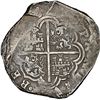 Image 2 : COLOMBIA, Bogotá, cob 8 reales, (1622), assayer A to right, mintmark RN to left, very rare.