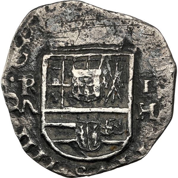 COLOMBIA, Cartagena, cob 1 real, Philip IV, date not visible (1625-26), assayer H below denominatio