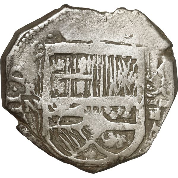 COLOMBIA, Cartagena, cob 8 reales, Philip IV, assayer H below denomination VIII to right, mintmark R