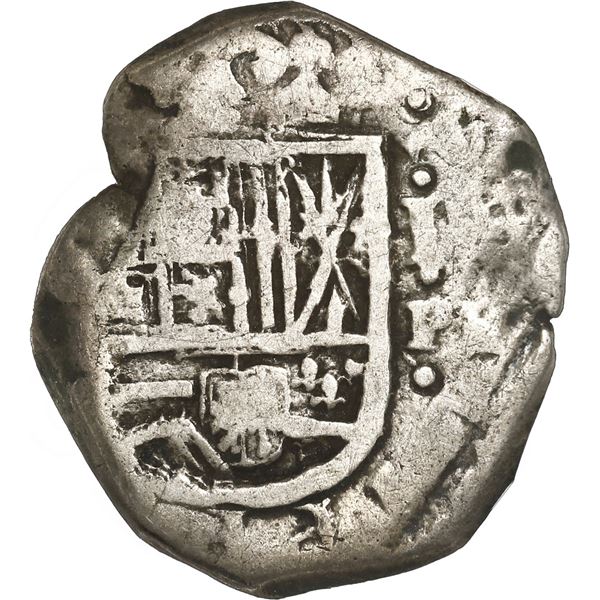 COLOMBIA, Bogotá, cob 1 real, Philip IV, assayer P below denomination upright I to right (1627-28), 