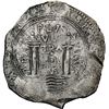 Image 1 : COLOMBIA, Bogotá, cob 8 reales, 1652 date to right, assayer PoRAS to left, PCGS XF details / saltwat