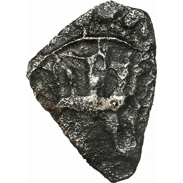COLOMBIA, Bogotá, cob ¼ real, Charles II posthumous, style of assayer Arce (early 1700s), NGC XF det