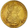 Image 1 : COLOMBIA, Bogotá, gold bust 8 escudos, Charles III ("rat nose" bust), 1762 JV (no dot), rare, NGC XF