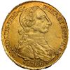 Image 1 : COLOMBIA, Bogotá, gold bust 8 escudos, Charles III ("rat nose" bust), 1766 JV, rare, PCGS AU58, fine