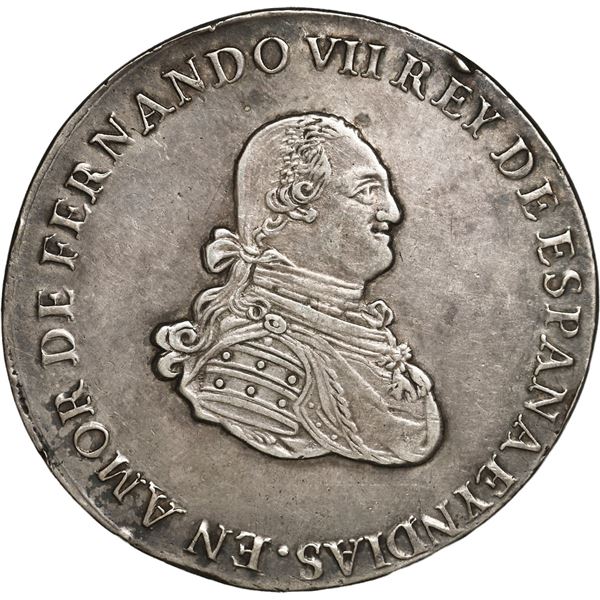 COLOMBIA, Bogotá, 8 reales-sized proclamation medal, Ferdinand VII (bust of Charles IV), 1808, from 