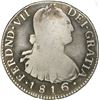 Image 1 : COLOMBIA, Bogotá, bust 2 reales, Ferdinand VII (bust of Charles IV), 1816 F•J, both 1's in 