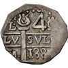 Image 1 : COLOMBIA, Cartagena, "imitation cob" 4 reales, Ferdinand VII, fantasy date "I88" (ca. 1815), quadran