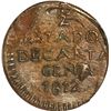 Image 2 : COLOMBIA, Cartagena, copper provisional ½ real, 1812, NGC MS 62 BN, "top pop."