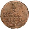 Image 2 : COLOMBIA, Cartagena, copper provisional ½ real, no date (1812-13), normal N, PCGS AU50, ex-Eldorado.