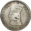 Image 1 : COLOMBIA, Bogotá (Cundinamarca), 8 reales, 1820 JF, with pomegranate countermark on reverse, rare.