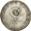 Image 2 : COLOMBIA, Bogotá (Cundinamarca), 8 reales, 1820 JF, with pomegranate countermark on reverse, rare.