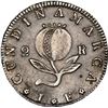 Image 2 : COLOMBIA, Bogotá (Cundinamarca), 2 reales, 1821 JF, no BA, hollow six-point stars on reverse, very r