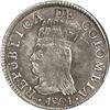 Image 1 : COLOMBIA, Bogotá (Cundinamarca), 2 reales, 1821 JF, mintmark BA with dots below and right of A, NGC 