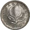 Image 2 : COLOMBIA, Bogotá (Cundinamarca), ½ real, 1821 JF, NGC AU 55, ex-Margolis.