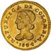 Image 1 : COLOMBIA, Popayán, gold 1 escudo, 1824 FM, PCGS MS62, "top pop."